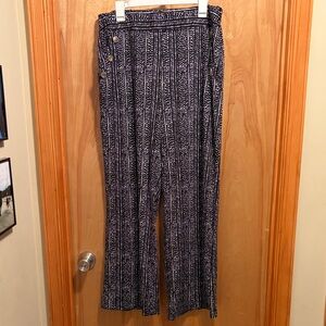 Robert Louis Black and White Wide Leg Pants